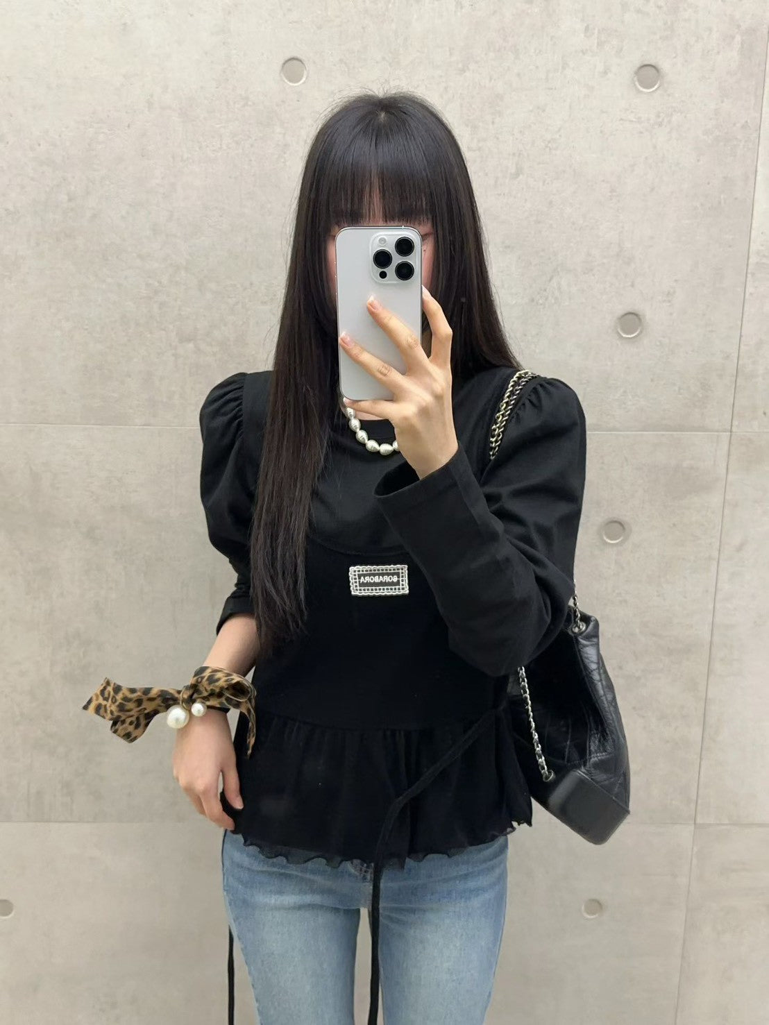 10B206 花苞袖棉T+標籤網紗細帶背心