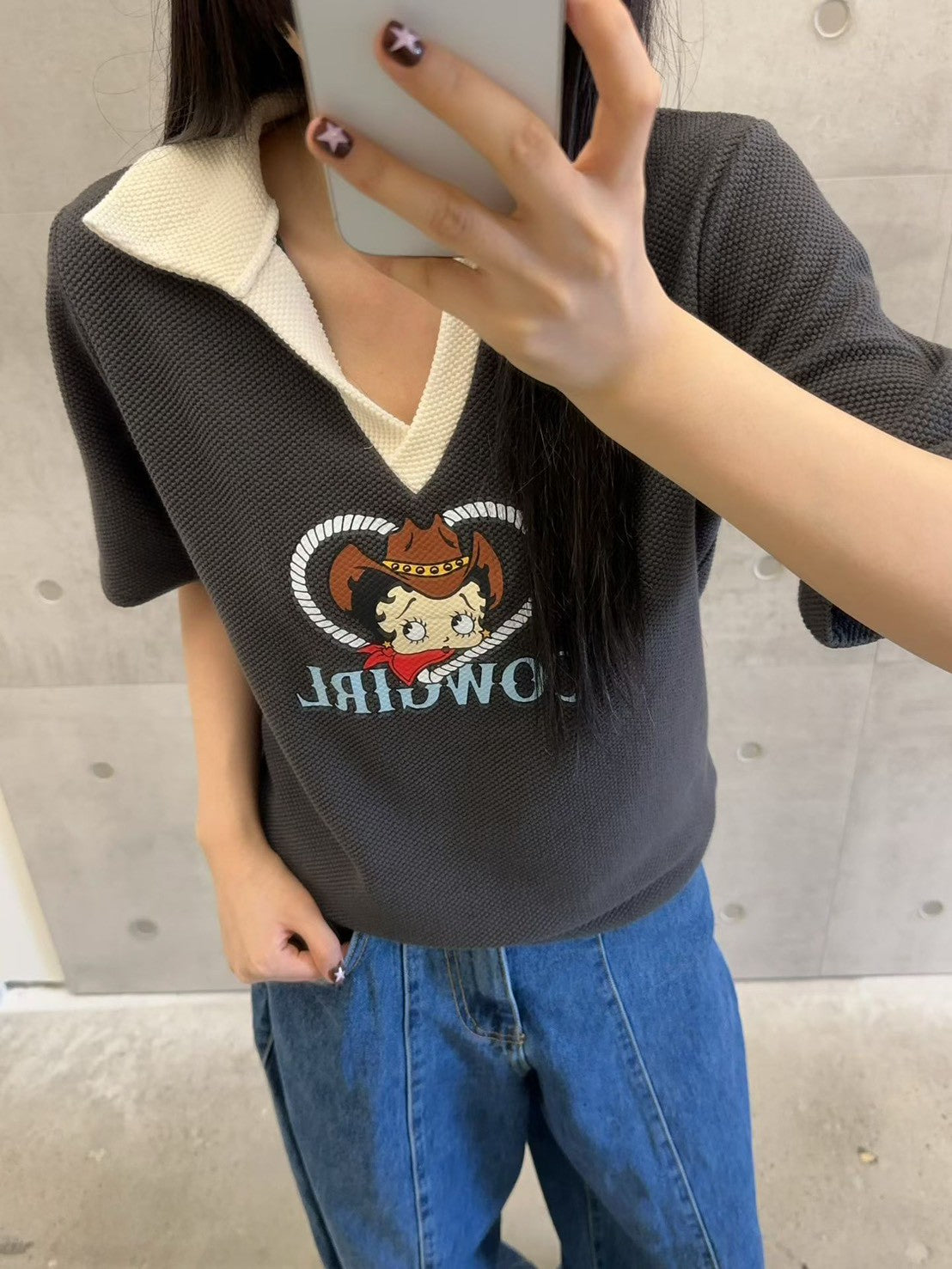 10B216 貝蒂領子短袖上衣