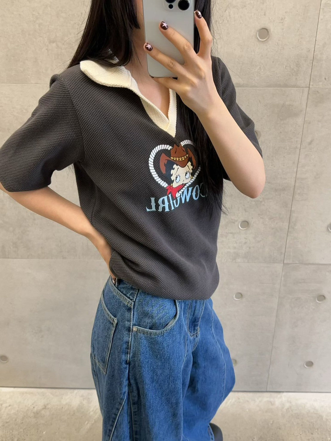 10B216 貝蒂領子短袖上衣