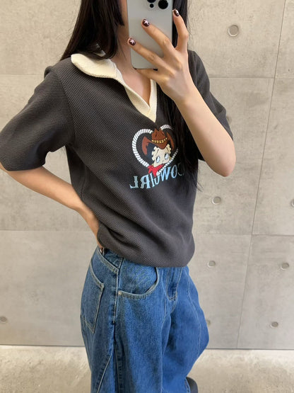 10B216 貝蒂領子短袖上衣