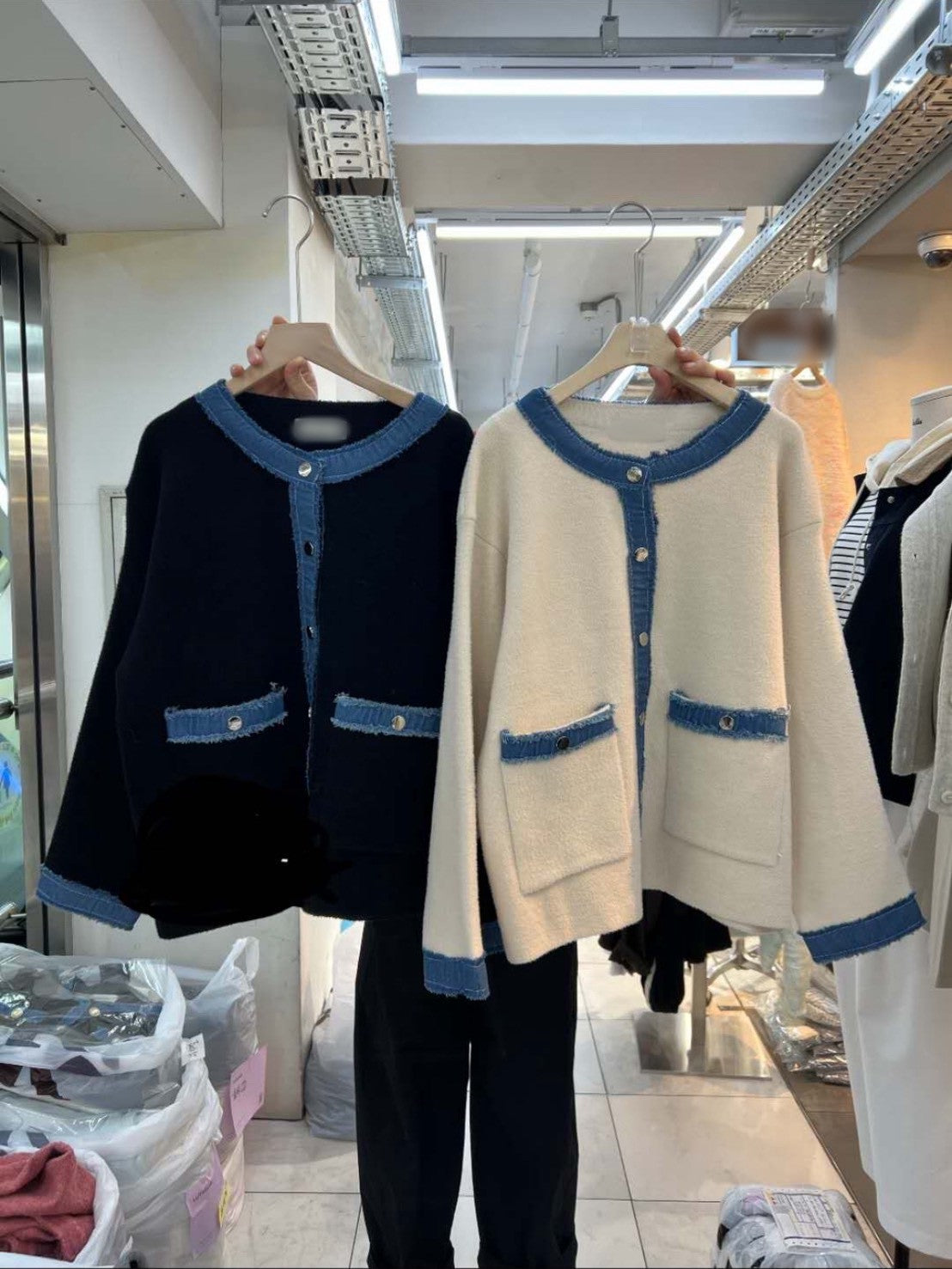 10D123 單寧滾邊毛料外套