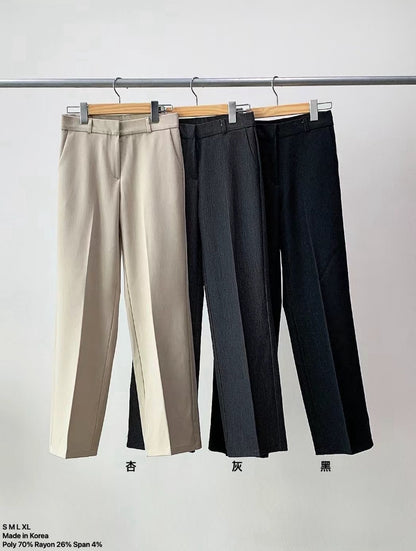 10D204 隱形扣直筒彈性西裝褲