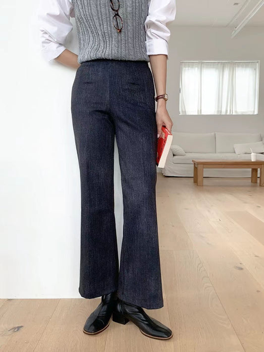 10D206 內鬆緊靴型彈性喇叭褲