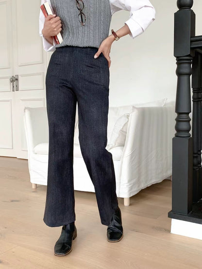 10D206 內鬆緊靴型彈性喇叭褲