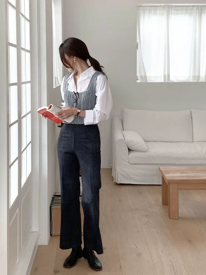 10D206 內鬆緊靴型彈性喇叭褲