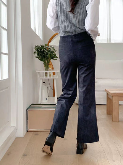 10D206 內鬆緊靴型彈性喇叭褲