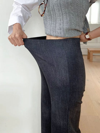 10D206 內鬆緊靴型彈性喇叭褲