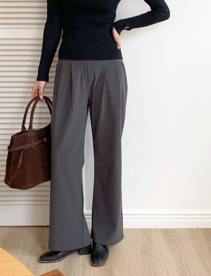 10D207 收腹打折中寬褲