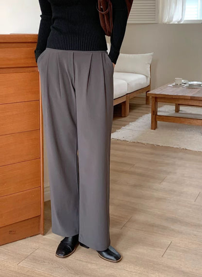 10D207 收腹打折中寬褲