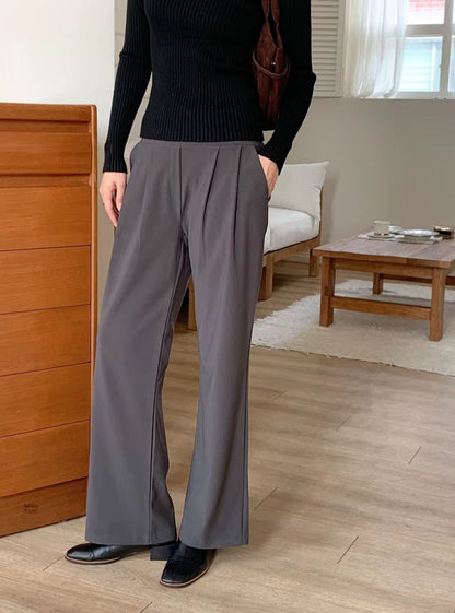 10D207 收腹打折中寬褲