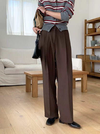 10D208 單扣打折西裝中寬褲