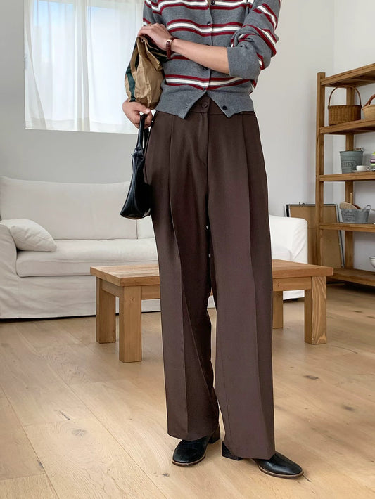 10D208 單扣打折西裝中寬褲