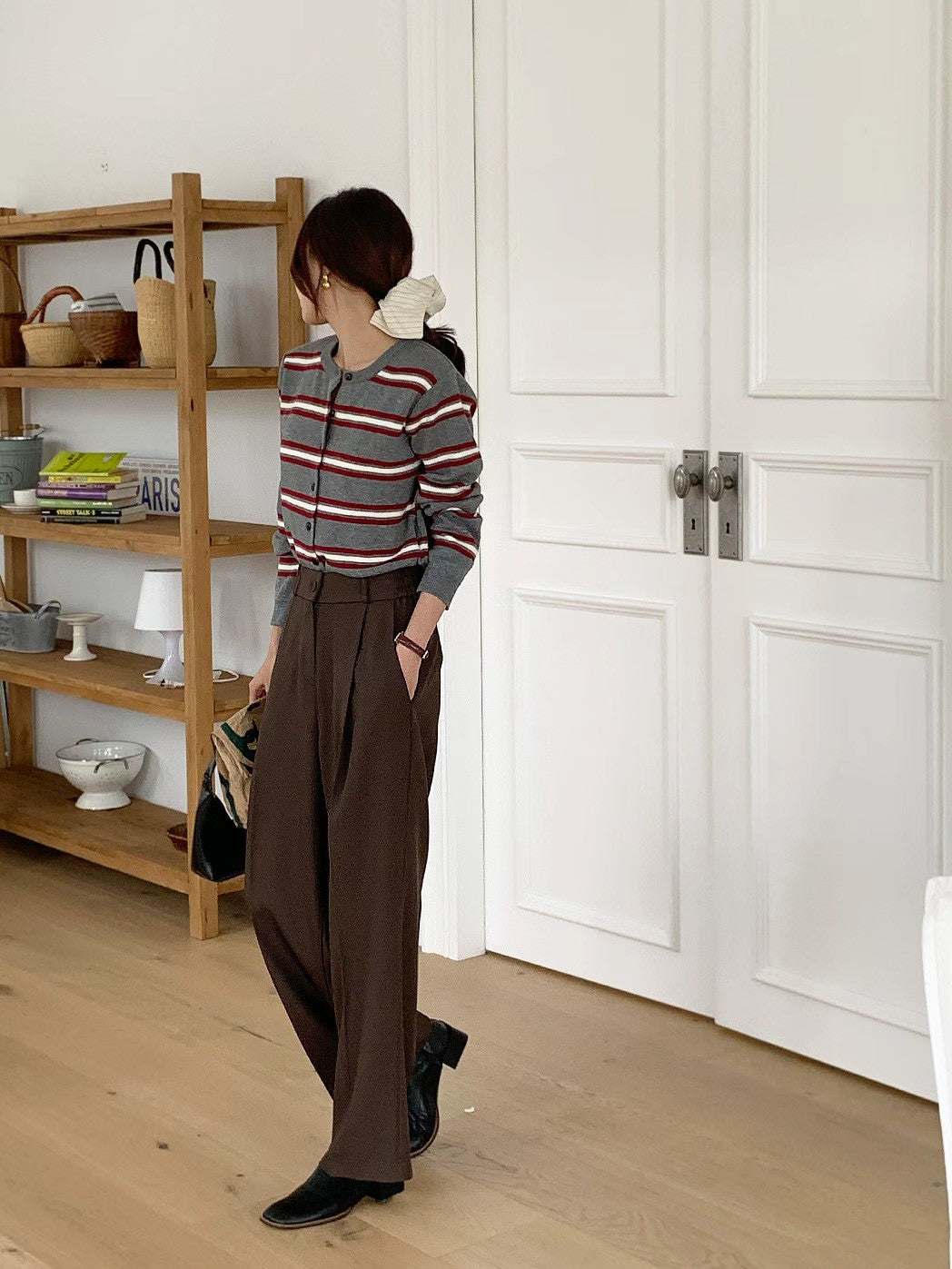 10D208 單扣打折西裝中寬褲