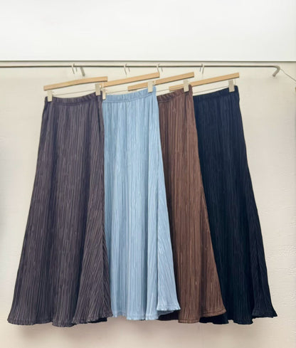 KL1044 鬆緊腰細收折魚尾長裙