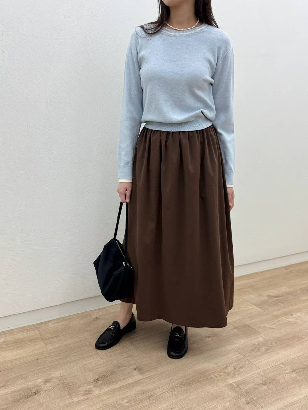 10C202 後鬆緊腰長傘裙