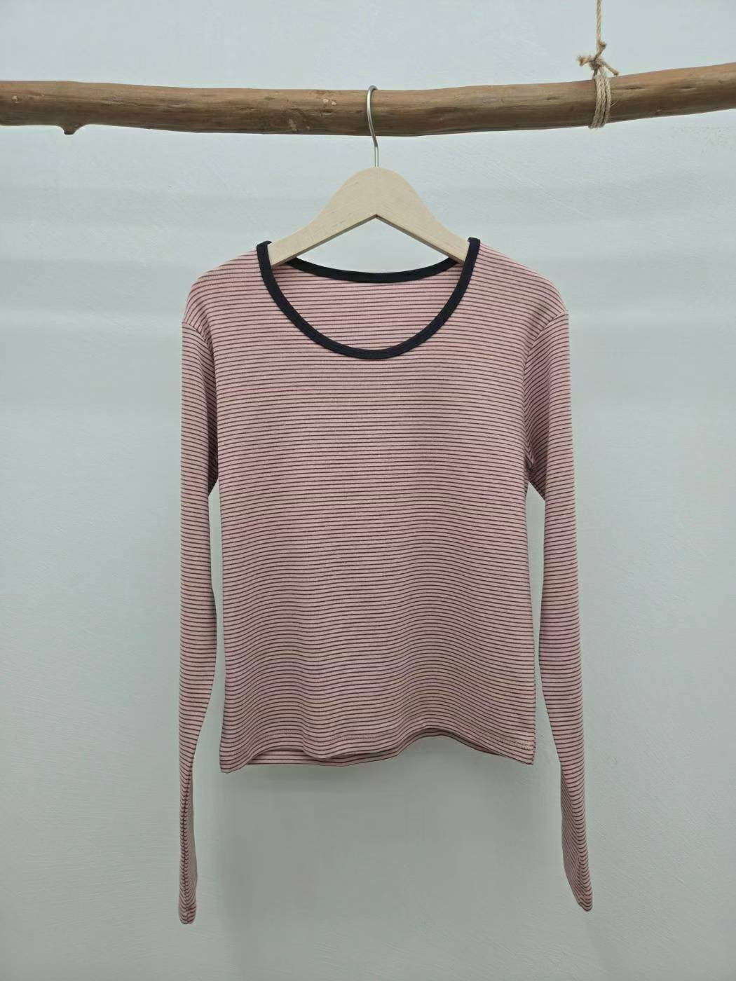 10C212 細橫條彈性棉T
