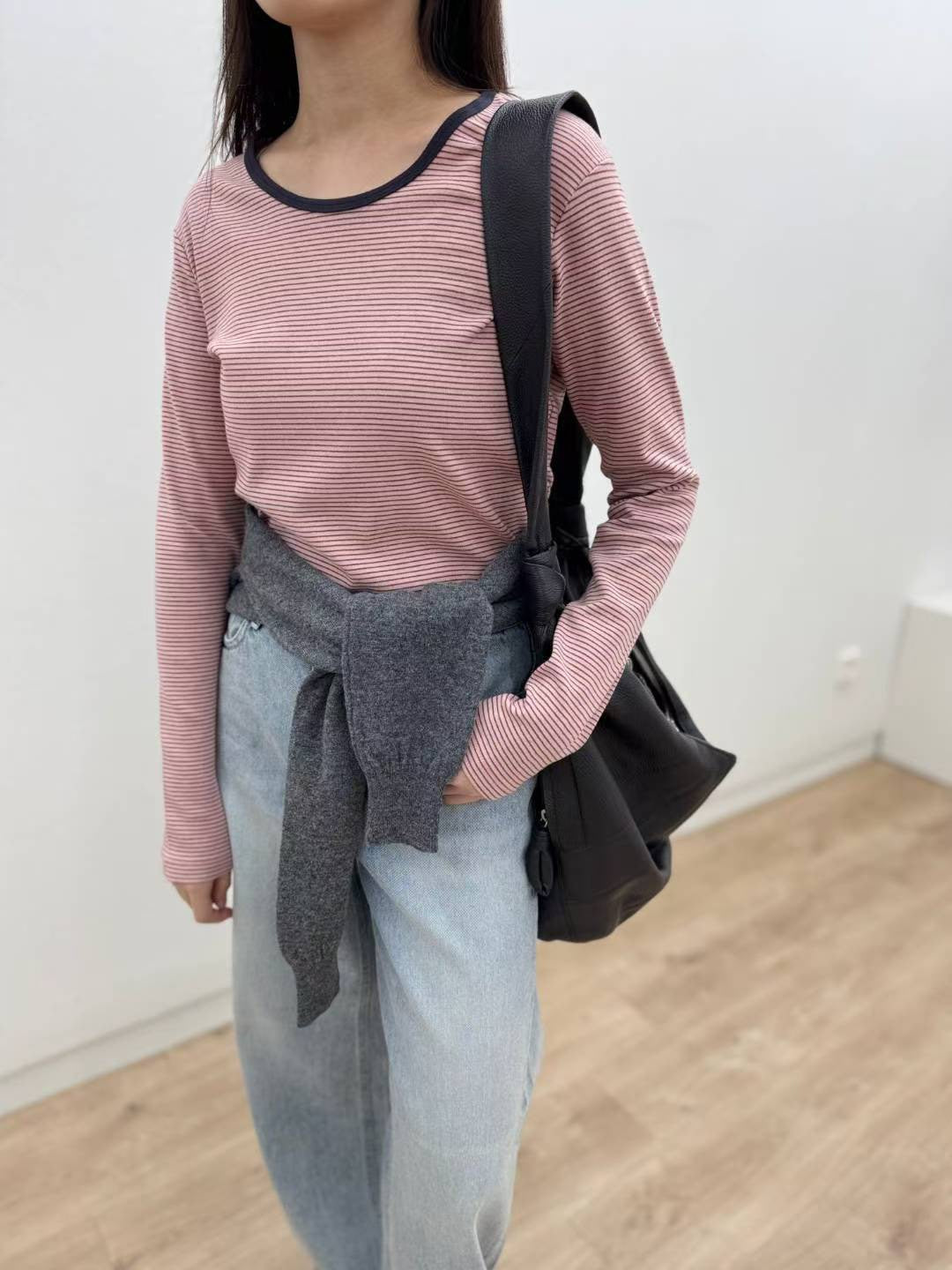 10C212 細橫條彈性棉T