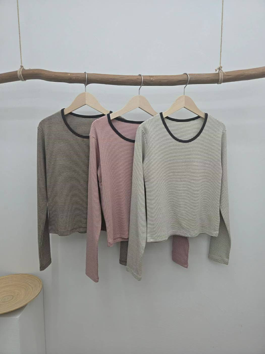 10C212 細橫條彈性棉T