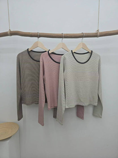 10C212 細橫條彈性棉T