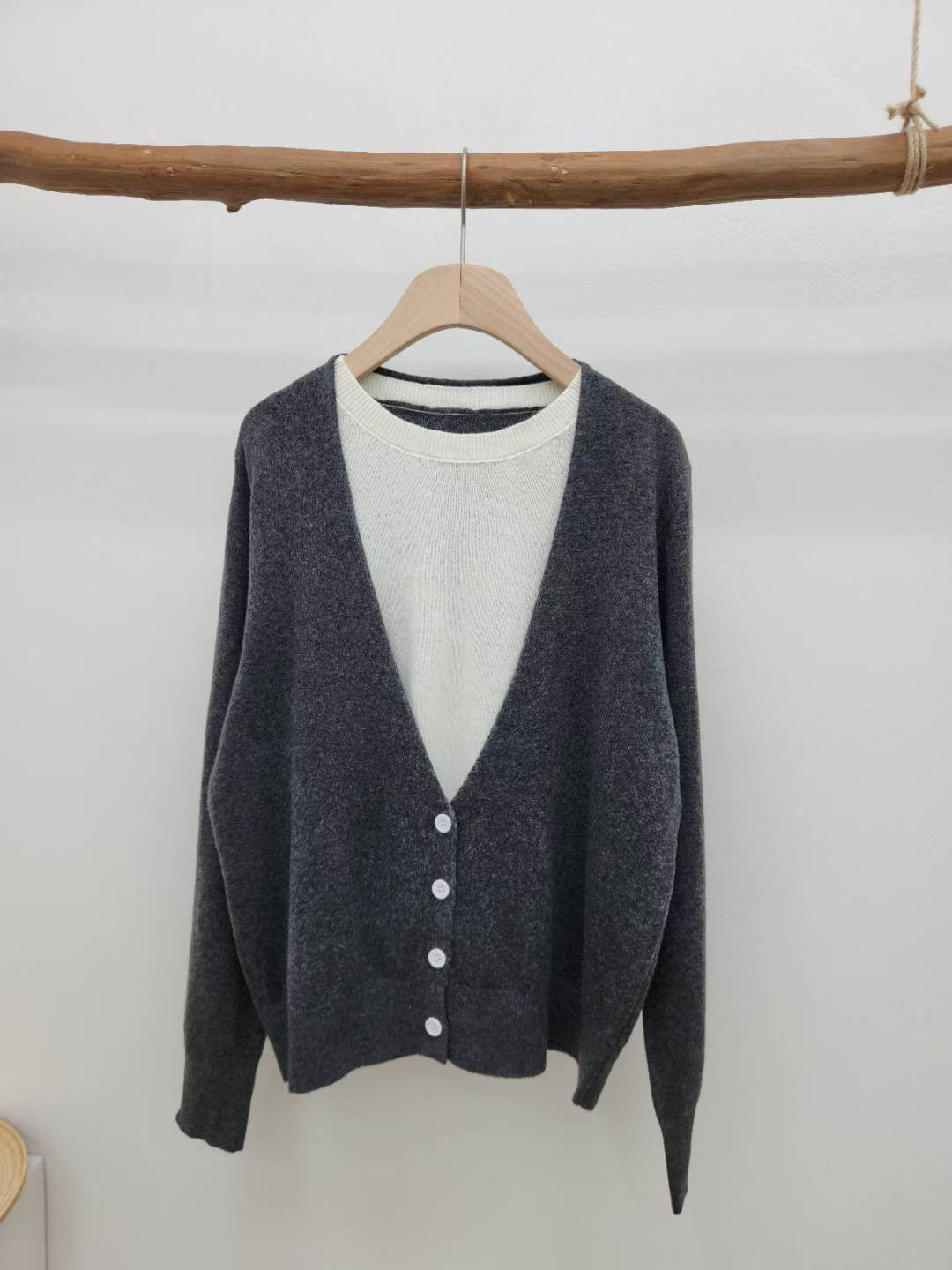 10C203 假兩件針織上衣