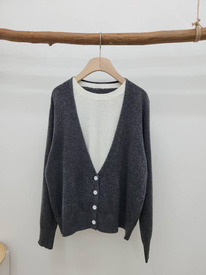 10C203 假兩件針織上衣