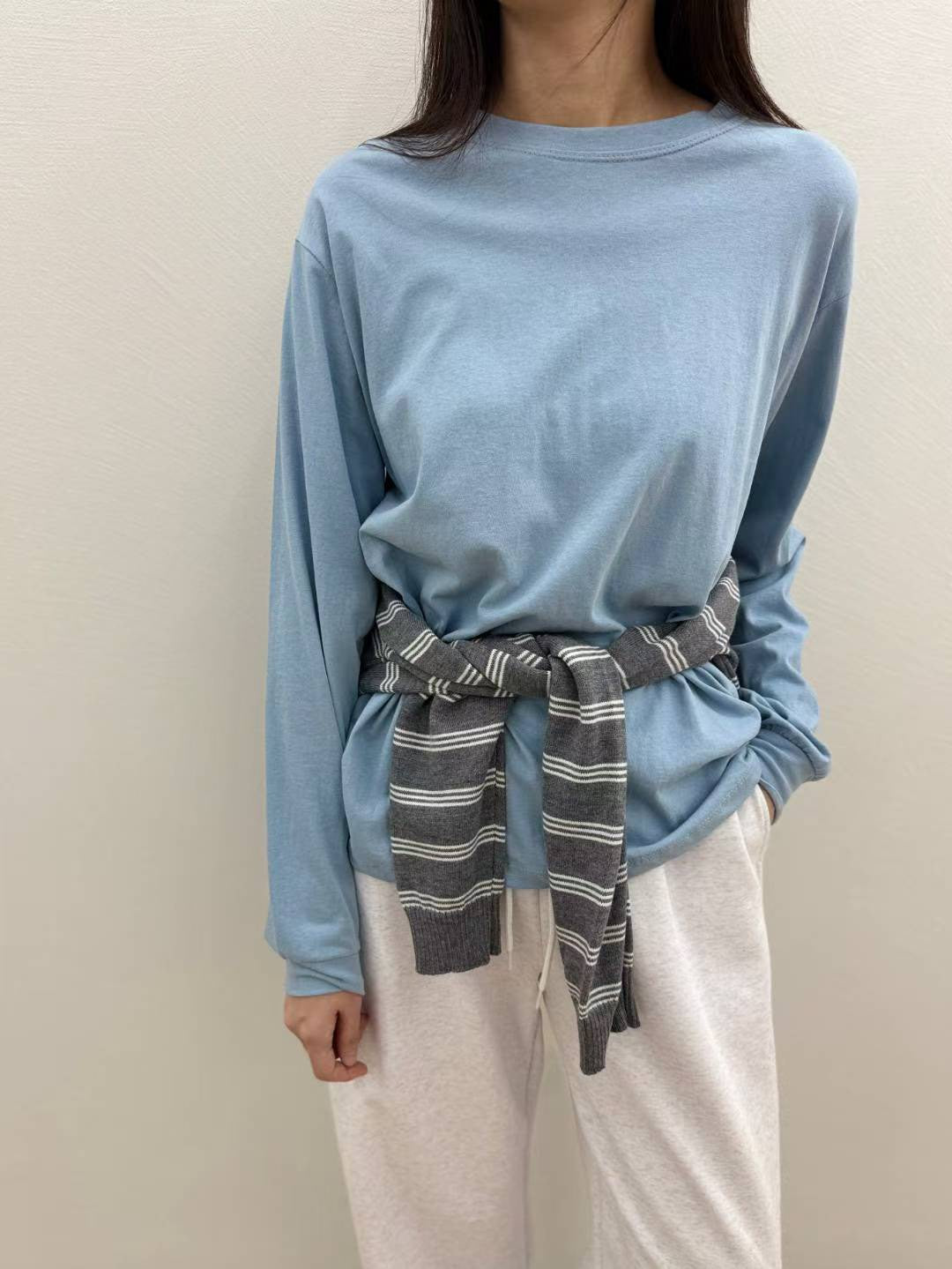 10C214 圓領長棉T