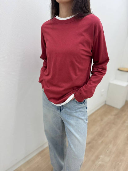 10C214 圓領長棉T