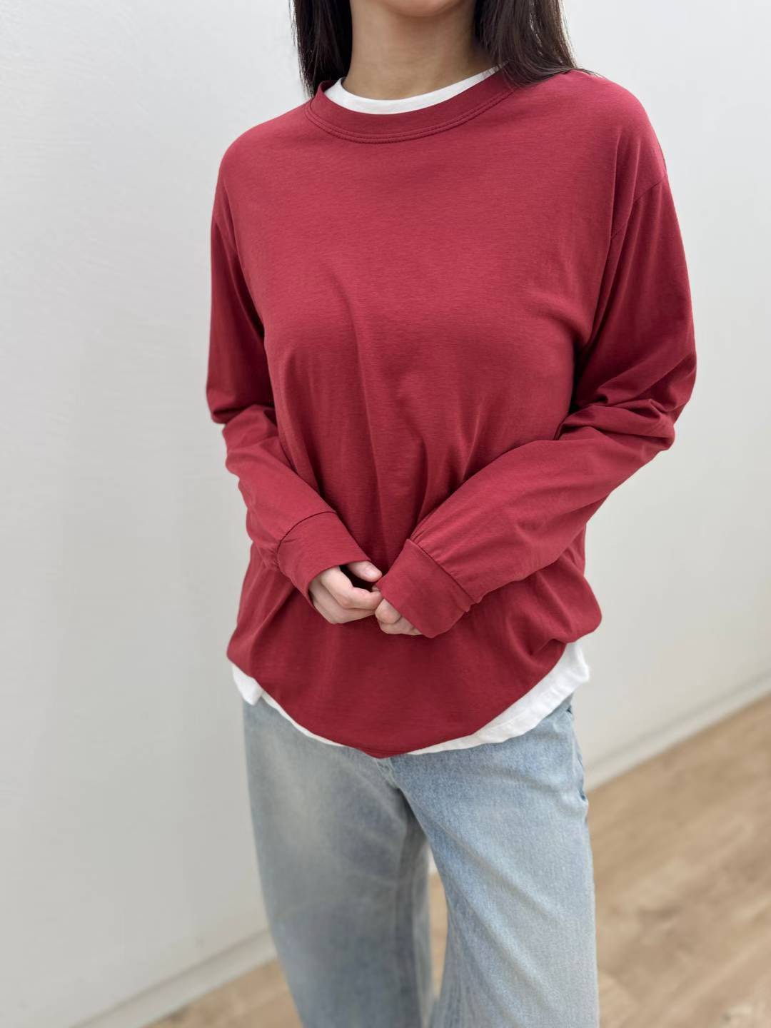 10C214 圓領長棉T