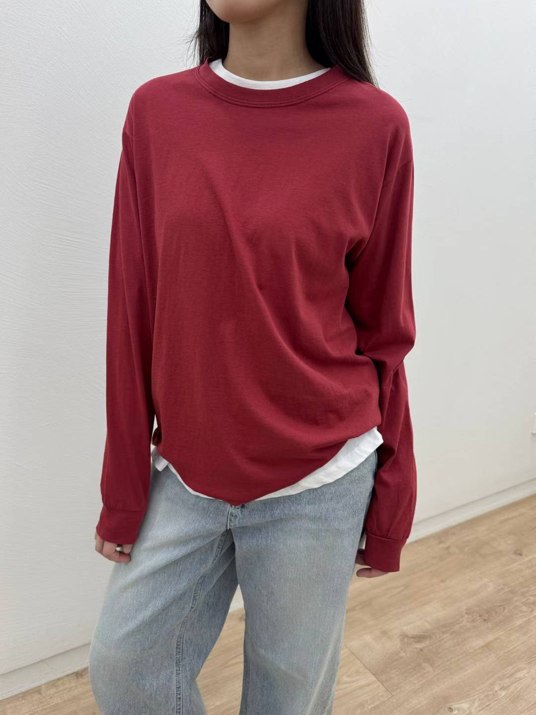 10C214 圓領長棉T