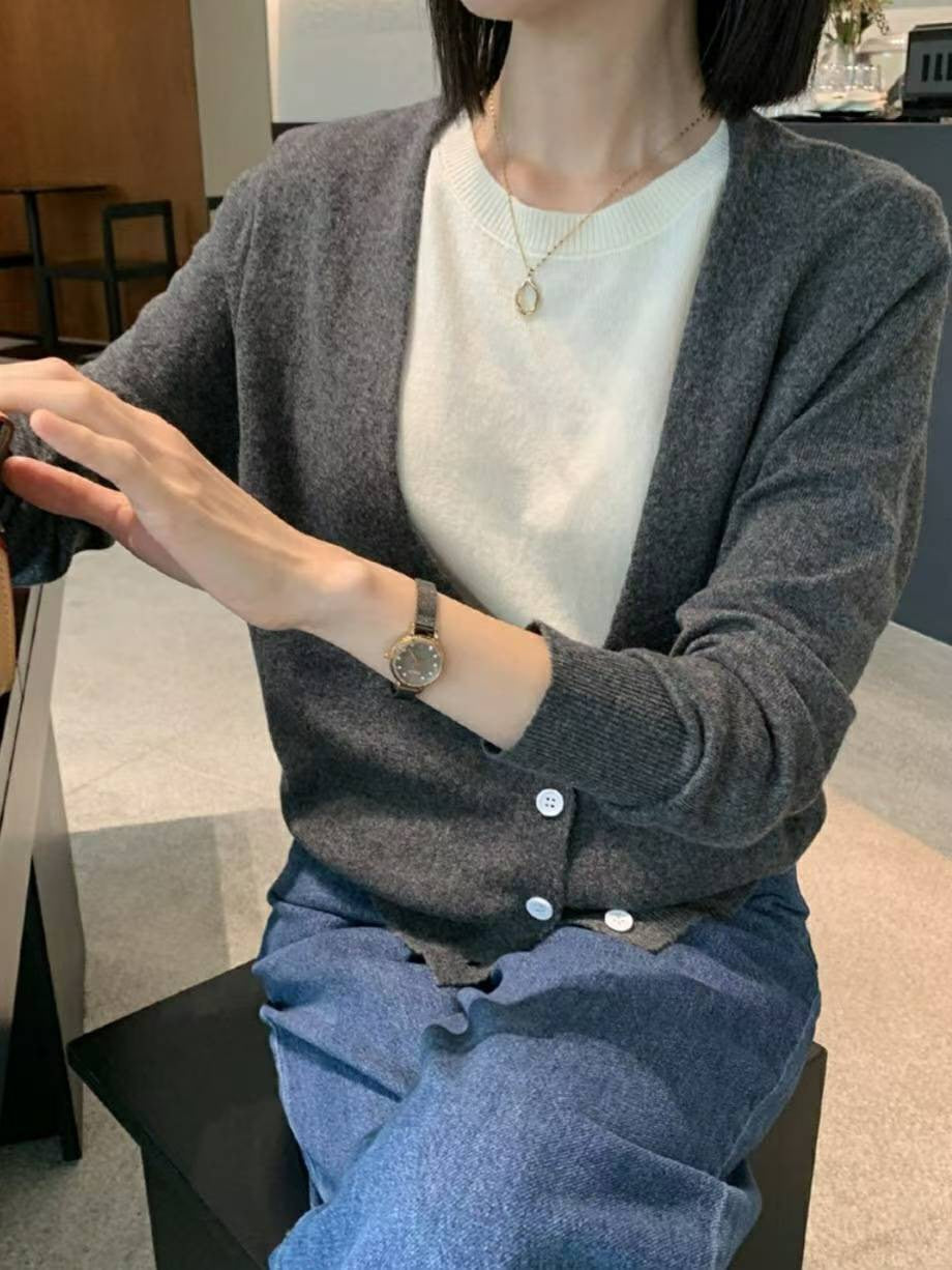 10C203 假兩件針織上衣