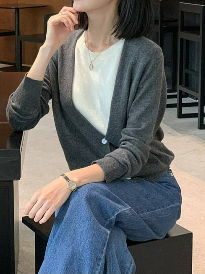 10C203 假兩件針織上衣