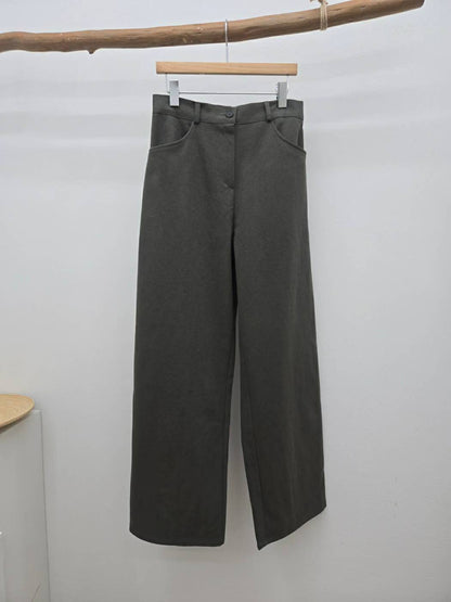 10C206 挺料斜紋布長寬褲