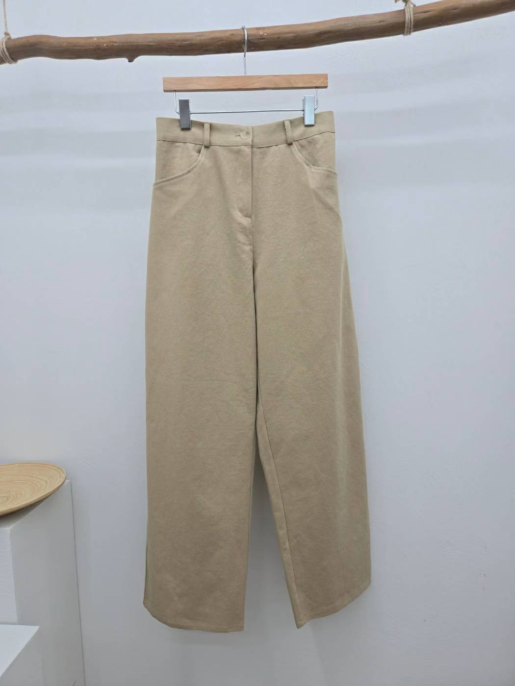 10C206 挺料斜紋布長寬褲