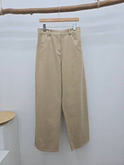 10C206 挺料斜紋布長寬褲