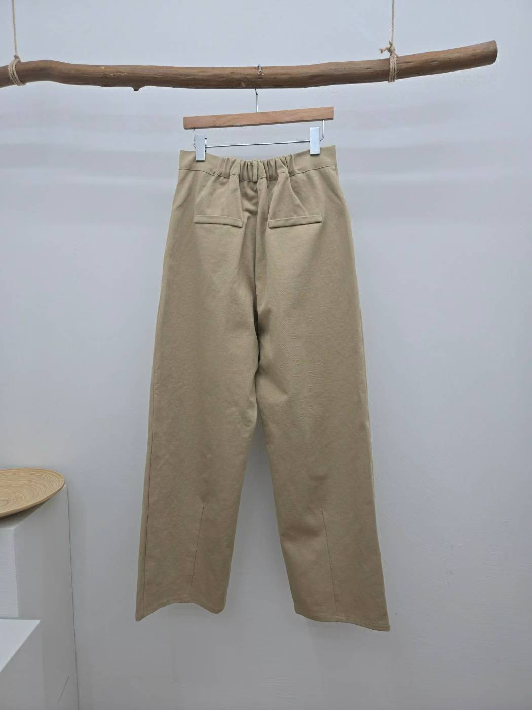 10C206 挺料斜紋布長寬褲