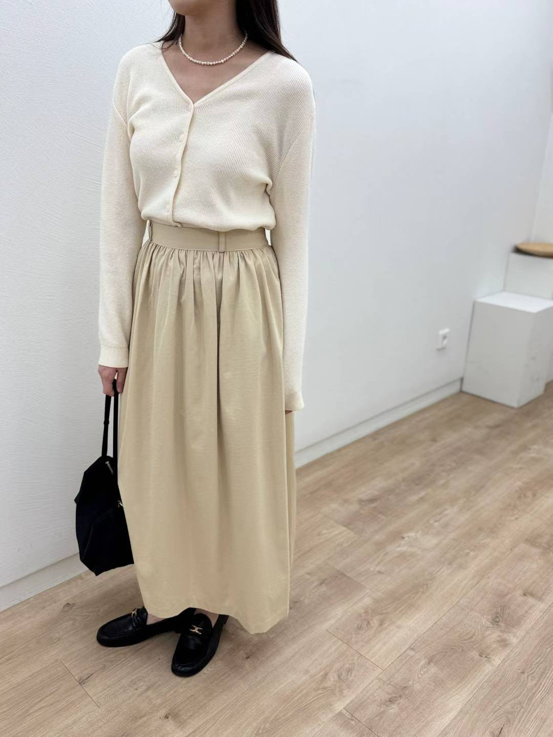 10C202 後鬆緊腰長傘裙