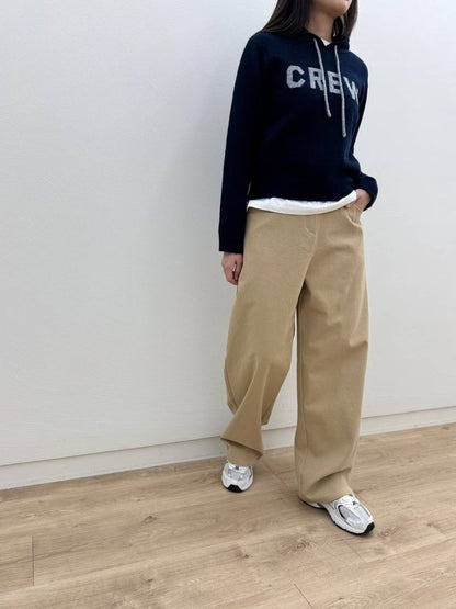 10C206 挺料斜紋布長寬褲