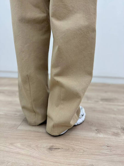 10C206 挺料斜紋布長寬褲