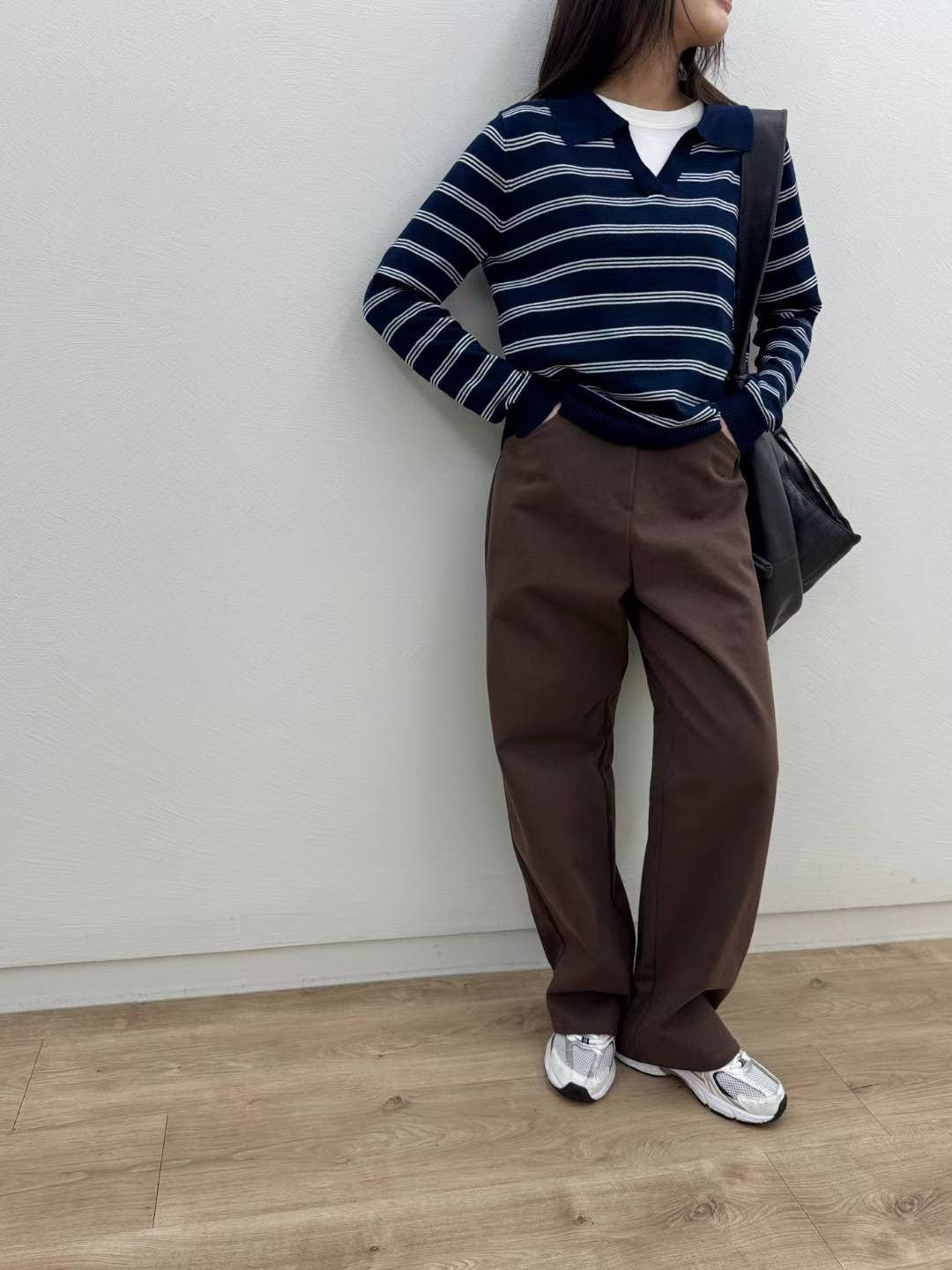 10C206 挺料斜紋布長寬褲