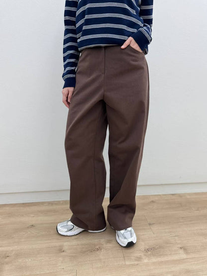 10C206 挺料斜紋布長寬褲