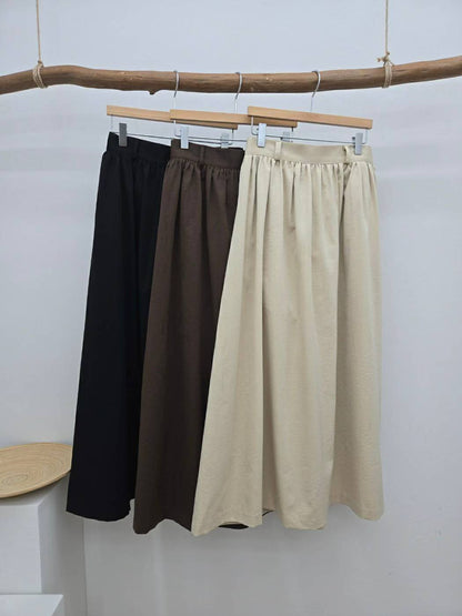 10C202 後鬆緊腰長傘裙