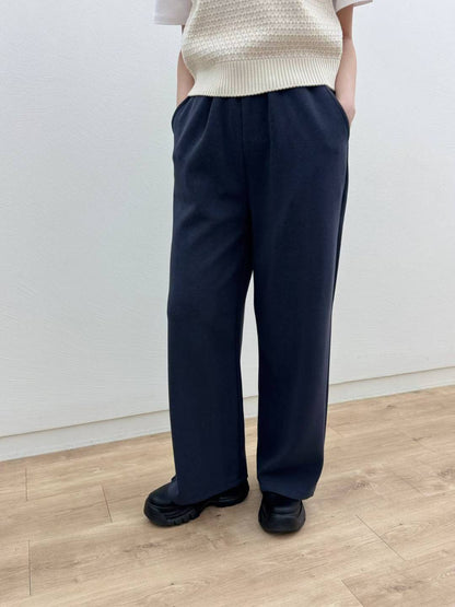 10C210 鬆緊腰長寬褲