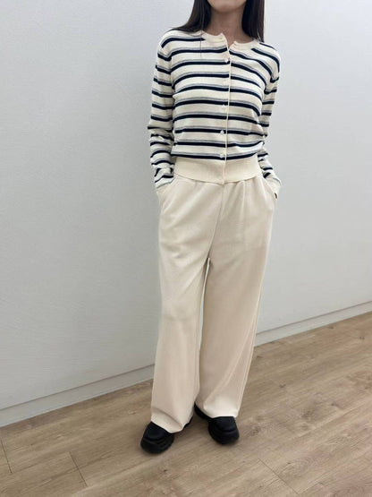 10C210 鬆緊腰長寬褲