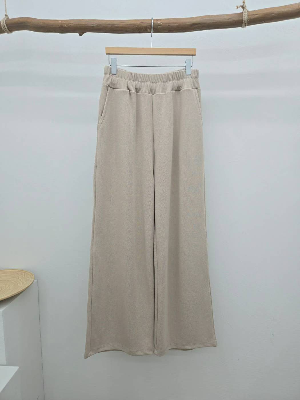 10C210 鬆緊腰長寬褲