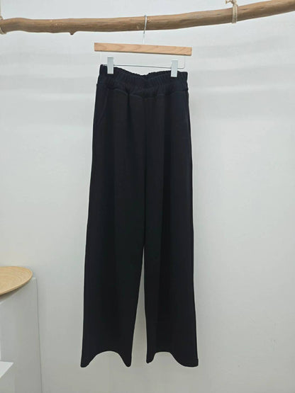 10C210 鬆緊腰長寬褲