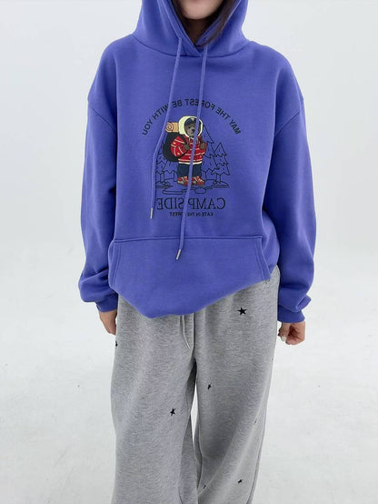 12A114 露營熊熊長版帽T