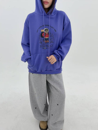 12A114 露營熊熊長版帽T