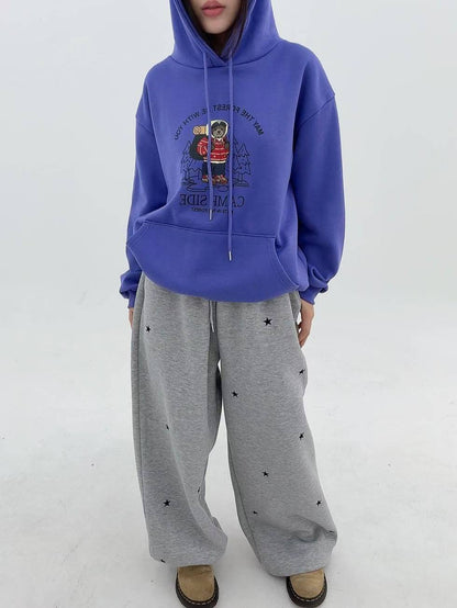 12A114 露營熊熊長版帽T