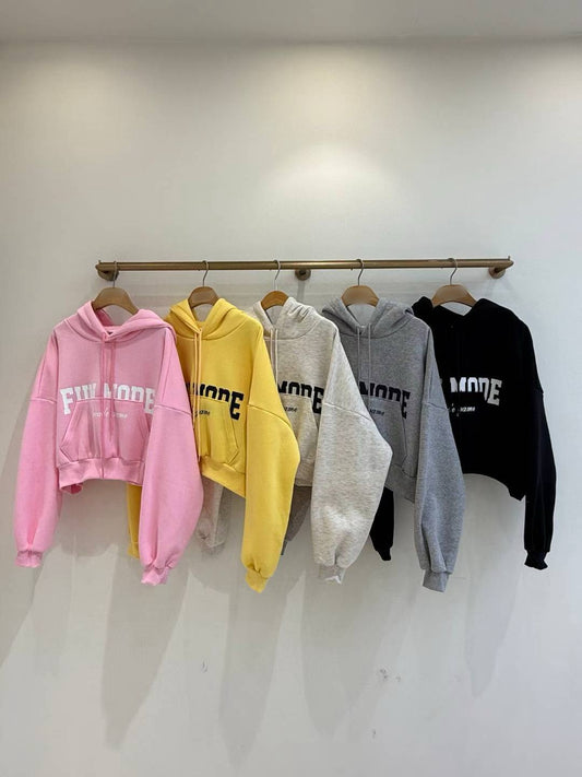 12A117 口袋短版連帽T