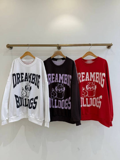 12A111 後橫條長版大學T(內磨毛)